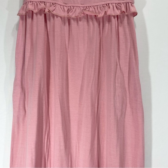 NWT Grace Karin Pink Strapless Smocked Maxi Dress with Pockets Women's Medium - Picture 7 of 9
